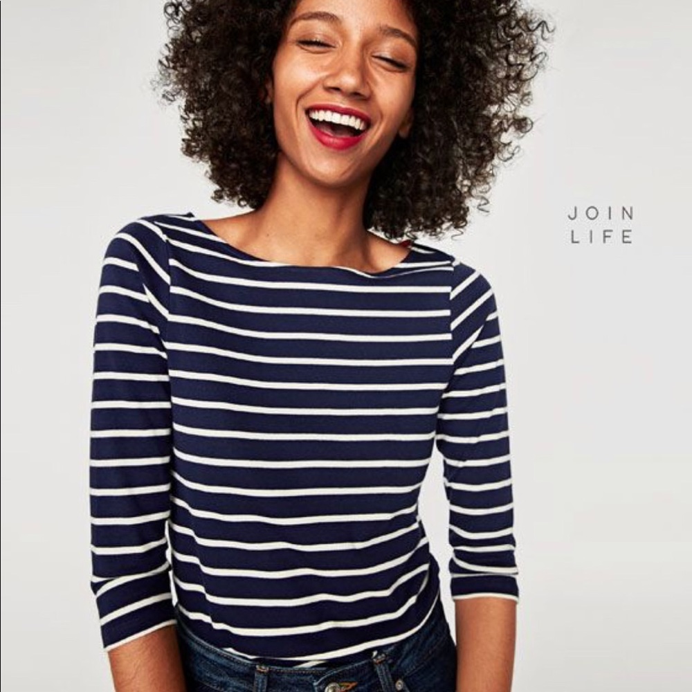 Zara t-shirt 3/4 sleeve